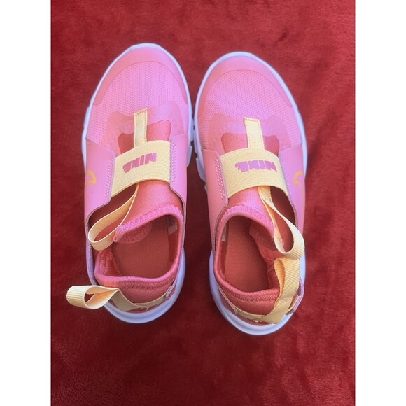 NIKE Youth Flex Runner 2-Coral Pink Girl Sneakers 1 YSlip On Shoes DJ6038-602 - Picture 4 of 8